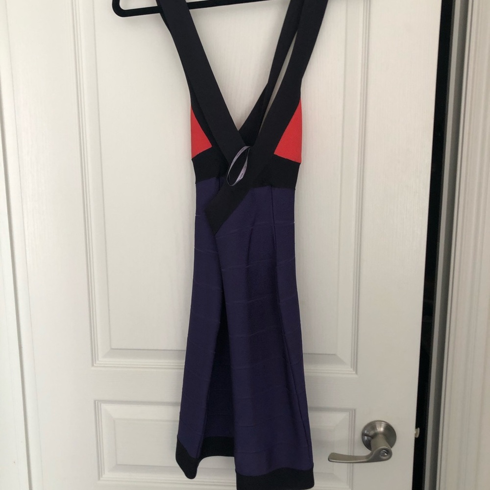 Herve Leger Purple and Orange Dress - Picture 5 of 7
